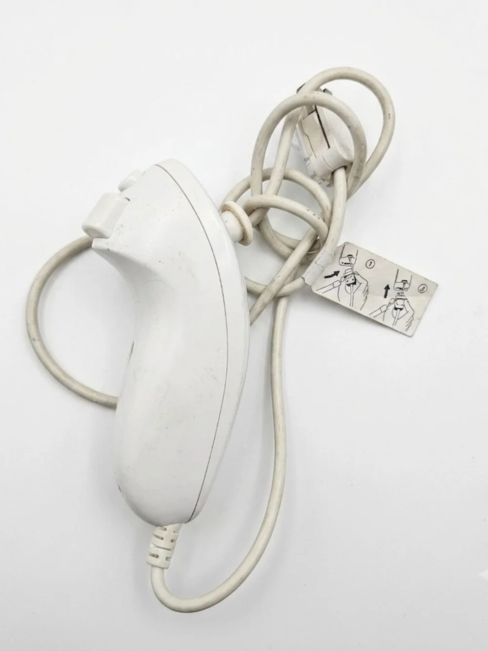 Nintendo Wii Nunchuk Controller RVL-004 White Wired OEM Untested
